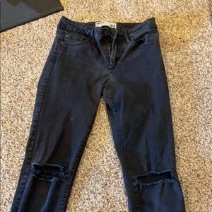 Black garage high waist jeans